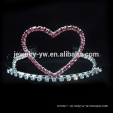 Billige NEUE Braut-Festzug-Haar-Tiara-Herz-Rhinestone-Kristallkrone